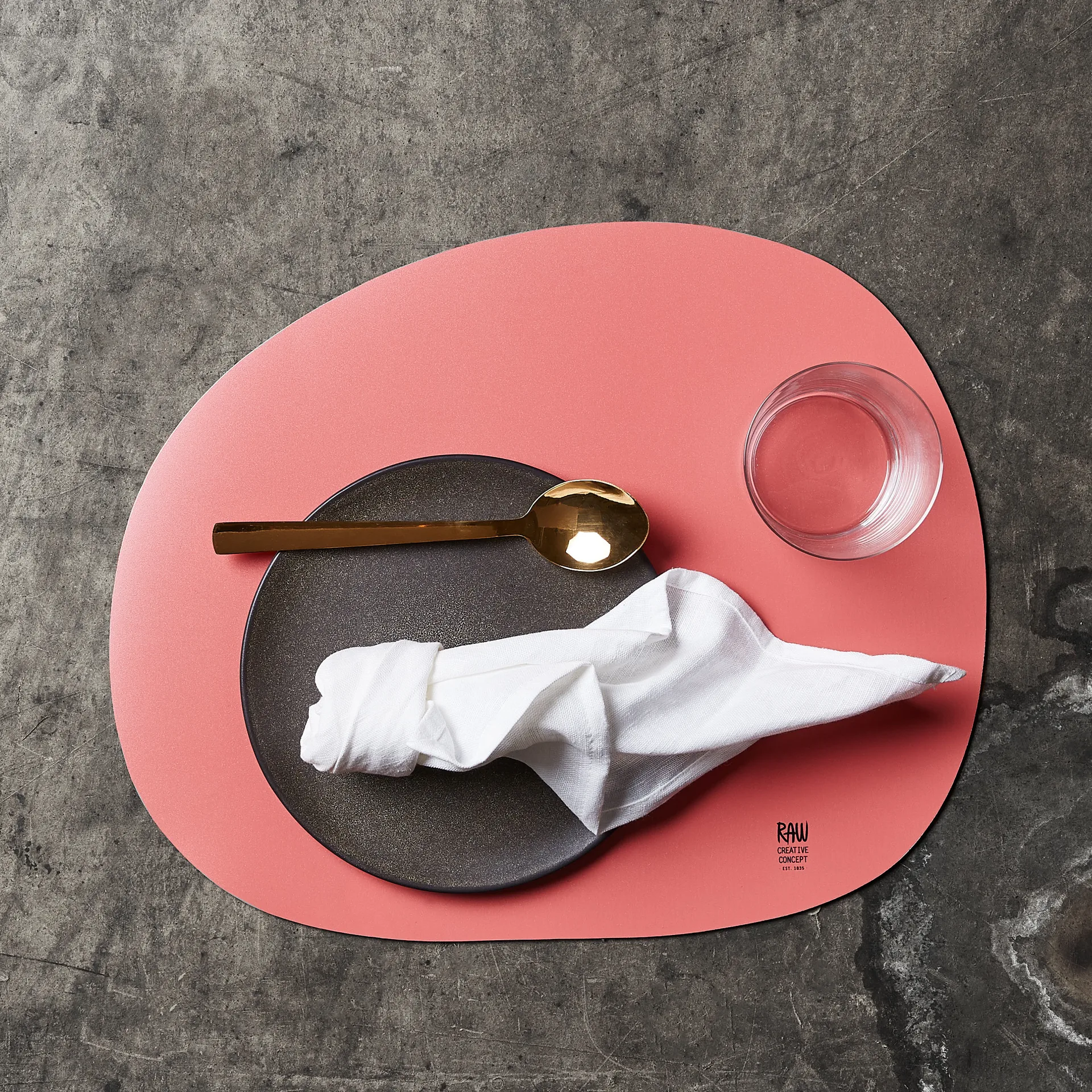 로 테이블매트 41 x 33.5 cm, Watermelon red Aida | 아이다