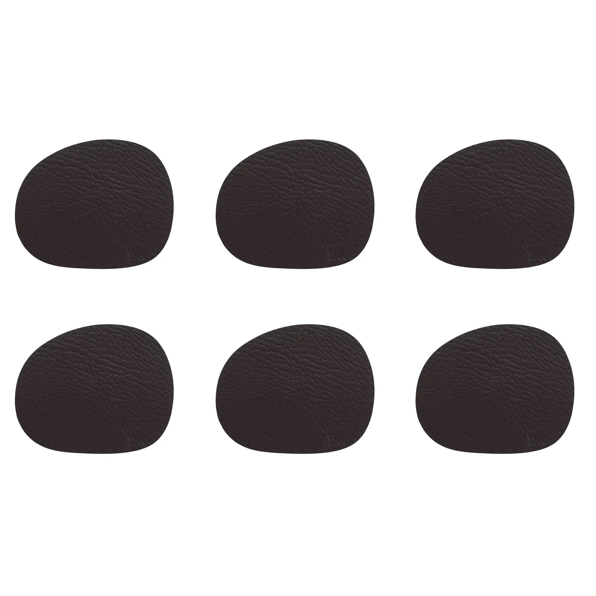 로 가죽 코스터 6개 세트, brown buffalo (brown) Aida | 아이다