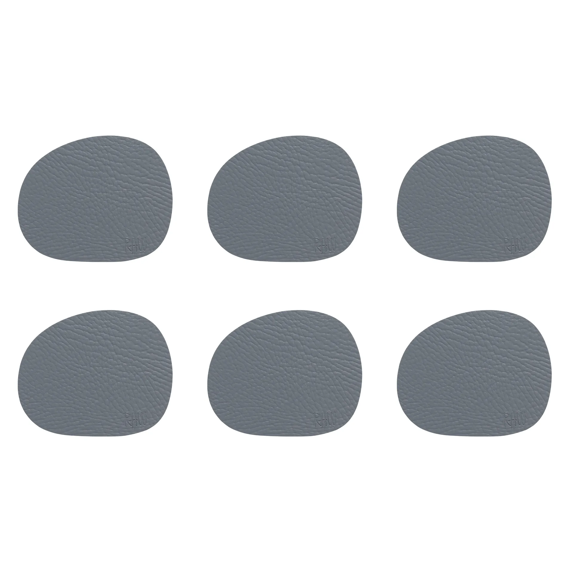 로 가죽 코스터 6개 세트, grey buffalo (grey) Aida | 아이다