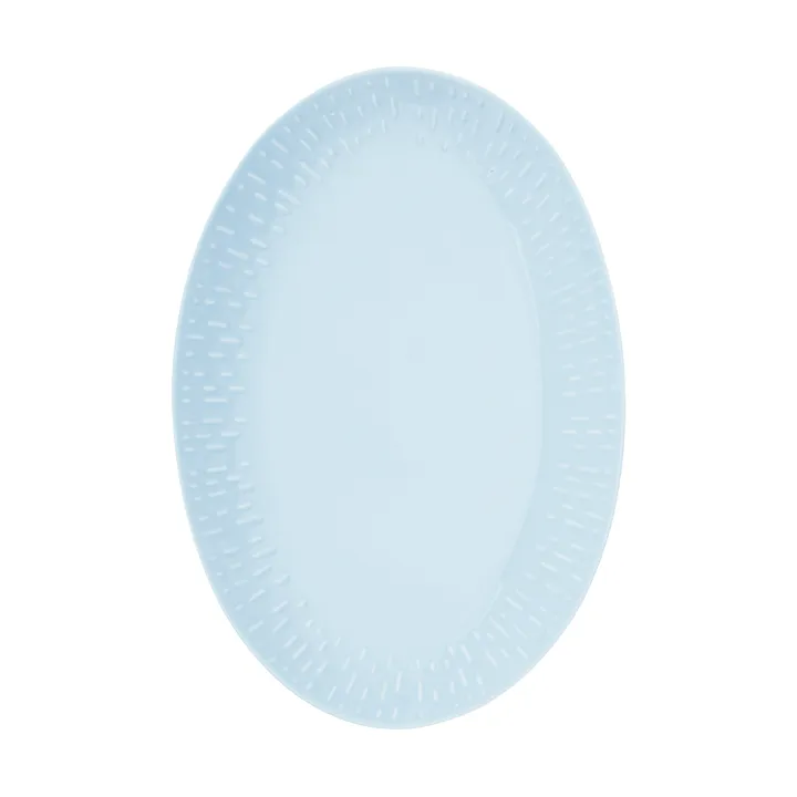 콘페티 오벌 플레이트 - Aqua, 25.5x36 cm - Aida | 아이다