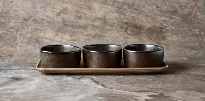 로 오가닉 보울 세트 & 우드en 트레이, Metallic Brown Aida | 아이다