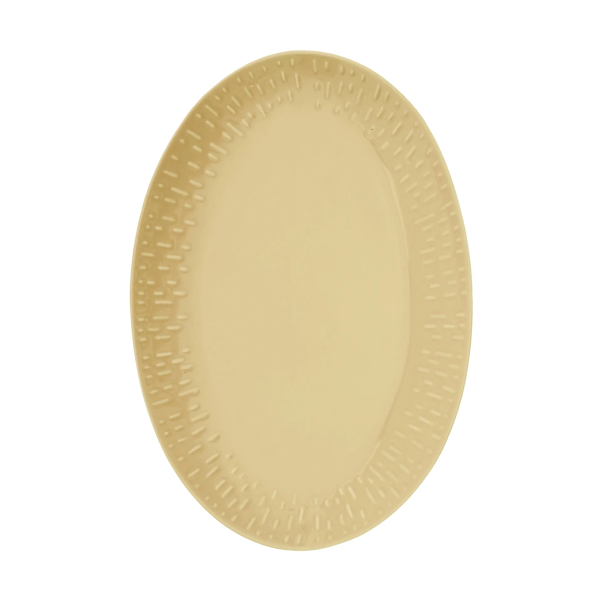콘페티 오벌 플레이트, Mustard, 25.5x36 cm Aida | 아이다