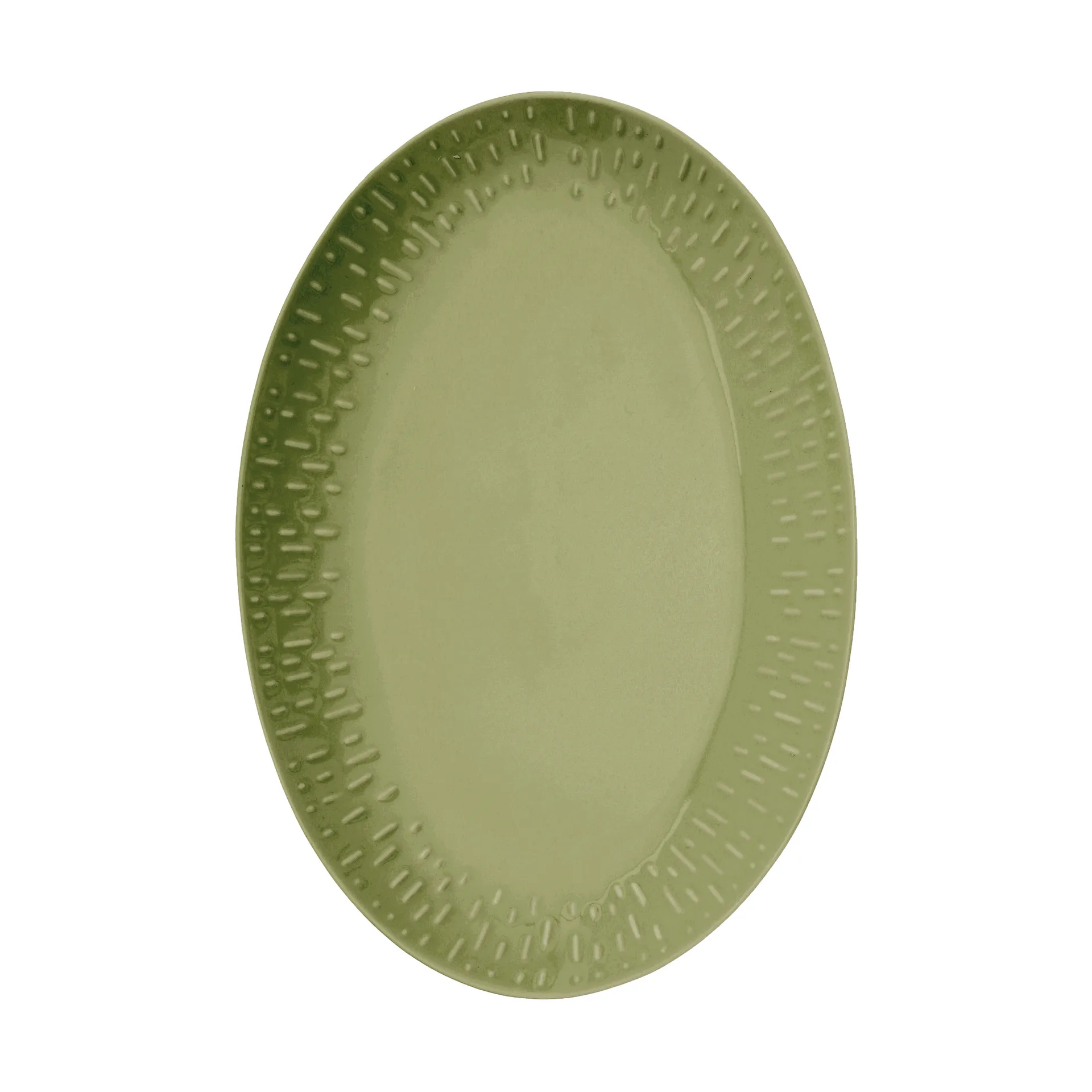 콘페티 오벌 플레이트, Olive, 25.5x36 cm Aida | 아이다
