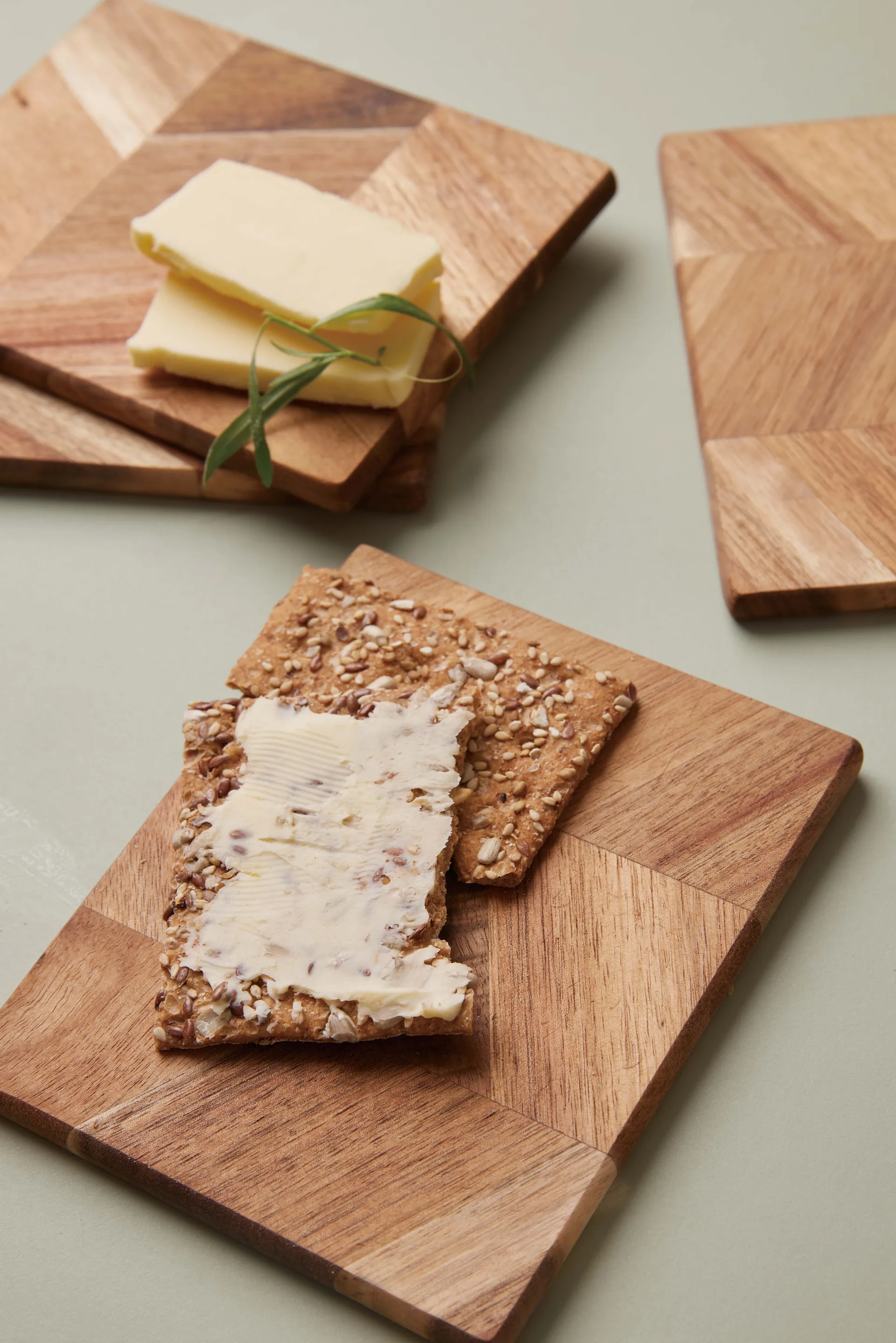 Skärbräda 피쉬본 패턴 12x15 cm 4개 세트, Acacia tree Aida | 아이다