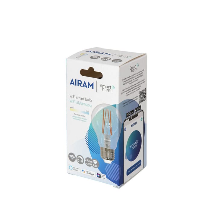 Airam 스마트홈 필라멘트 LED-일반 전구 - Clear e27, 5w - Airam | 아이람