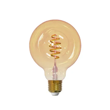아이람 스마트홈 필라멘트 LED-글로브 전구 - Amber, 95mm, spiral e27, 6w - Airam | 아이람