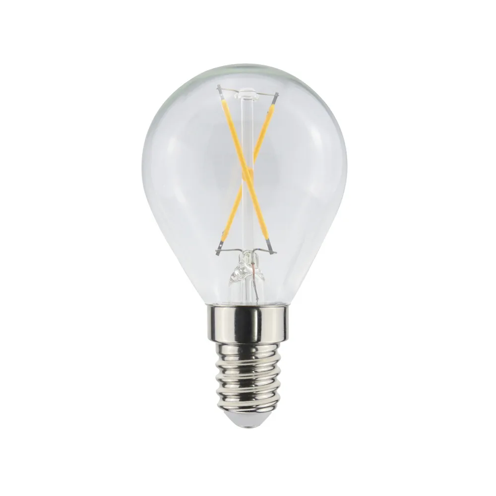 아이람 필라멘트 LED-글로브 전구, Clear, not dimmable, 2-filament e14, 1w Airam | 아이람
