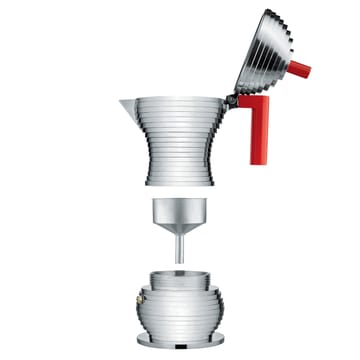 풀시나 에스프레소 메이커 3 컵 - red handle - Alessi | 알레시