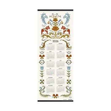 달라 홀스 캘린더 2026 - 35x90 cm - Almedahls | 알메달스