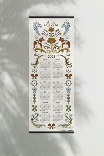 달라 홀스 캘린더 2026 - 35x90 cm - Almedahls | 알메달스