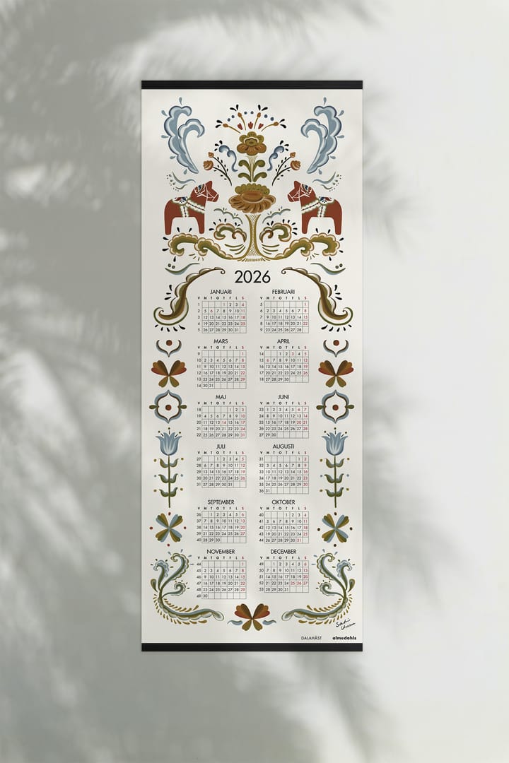 달라 홀스 캘린더 2026, 35x90 cm Almedahls | 알메달스