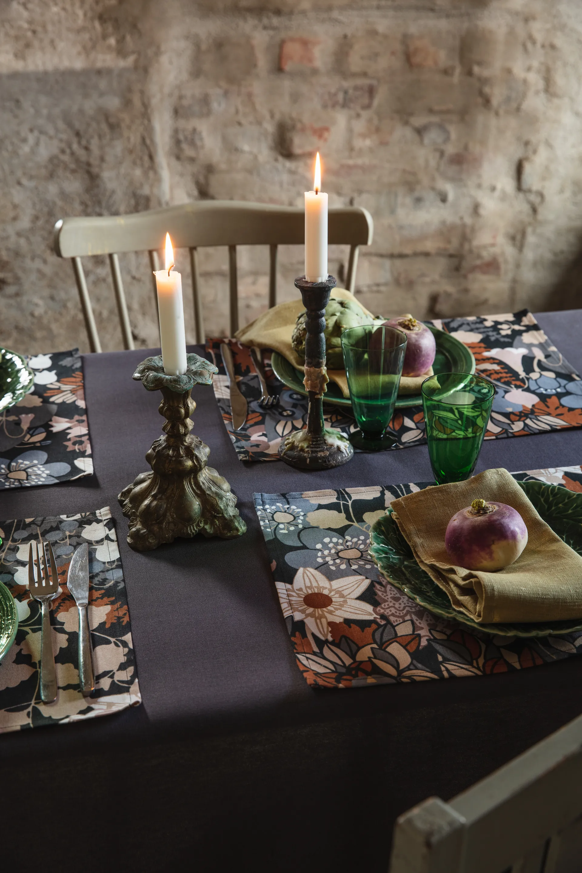 스코겐 테이블매트 34x45 cm 2개 세트, Blue-brown Almedahls | 알메달스