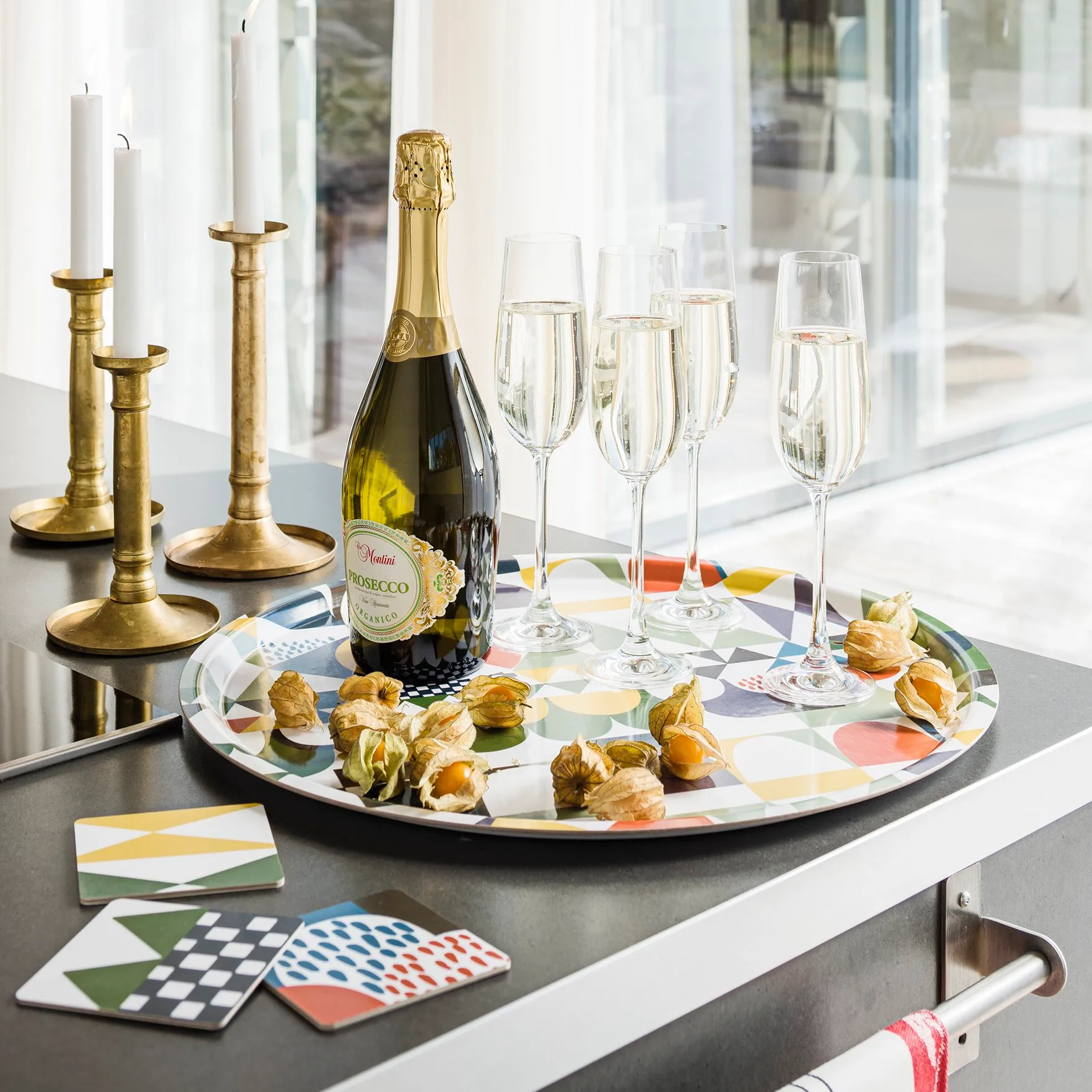 보우 코스터 4개 세트, multi Almedahls | 알메달스