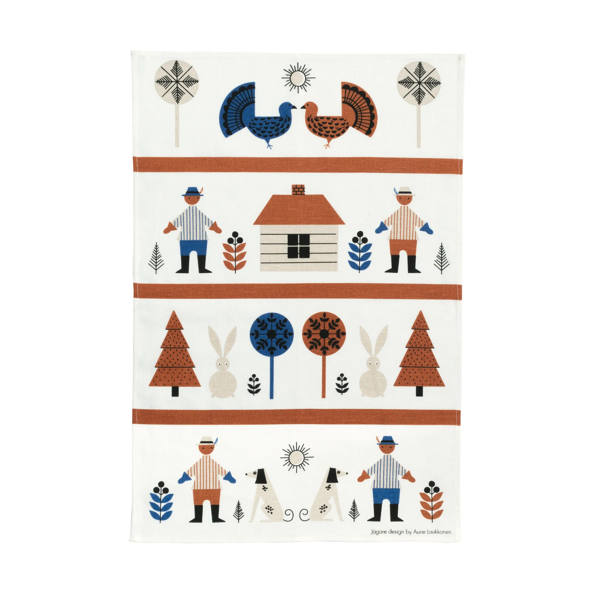 헌터 주방 타월 47x70cm, Blue-brown Almedahls | 알메달스