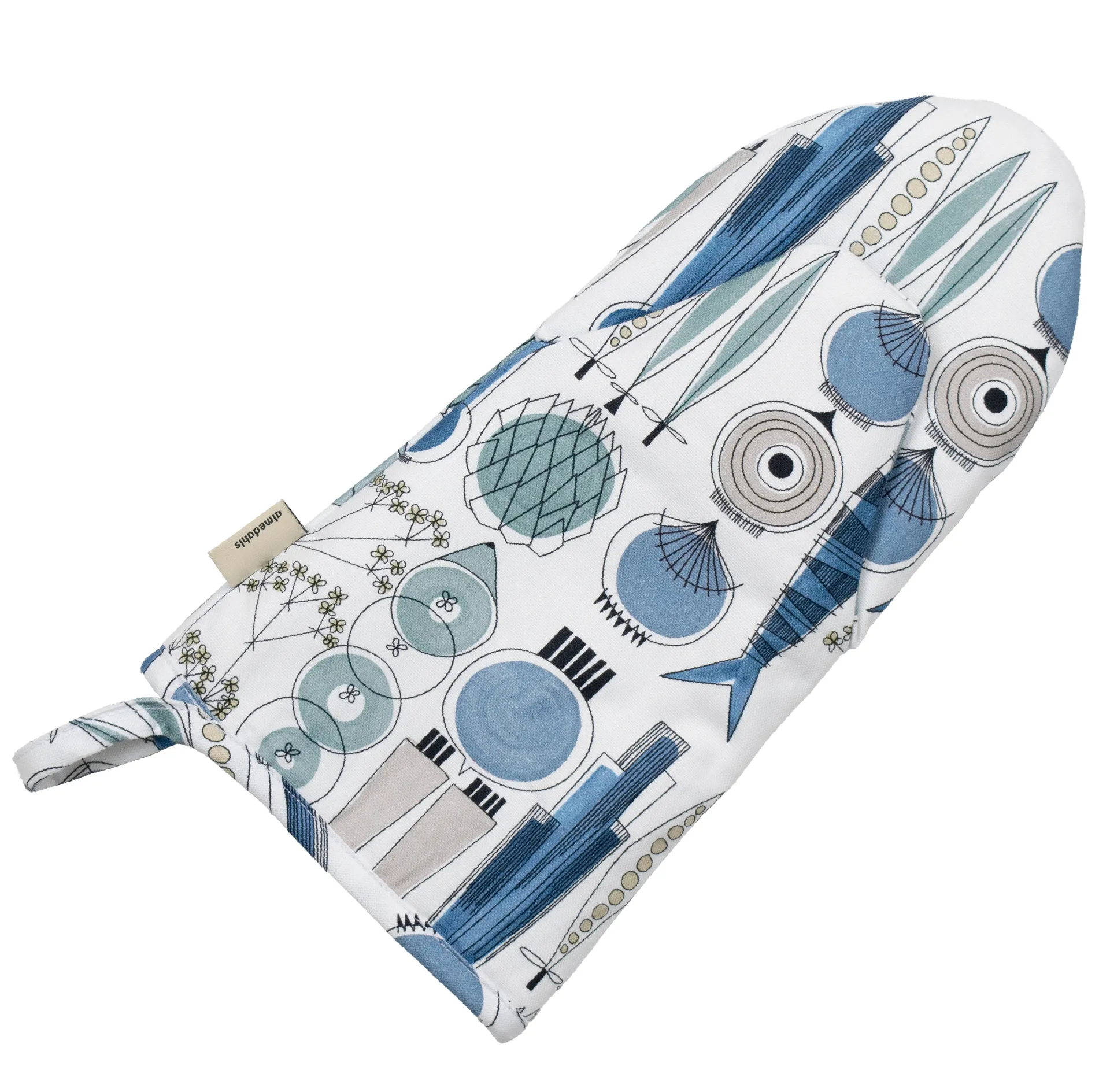 픽닉 오븐 장갑 스몰 패턴, Blue-beige Almedahls | 알메달스