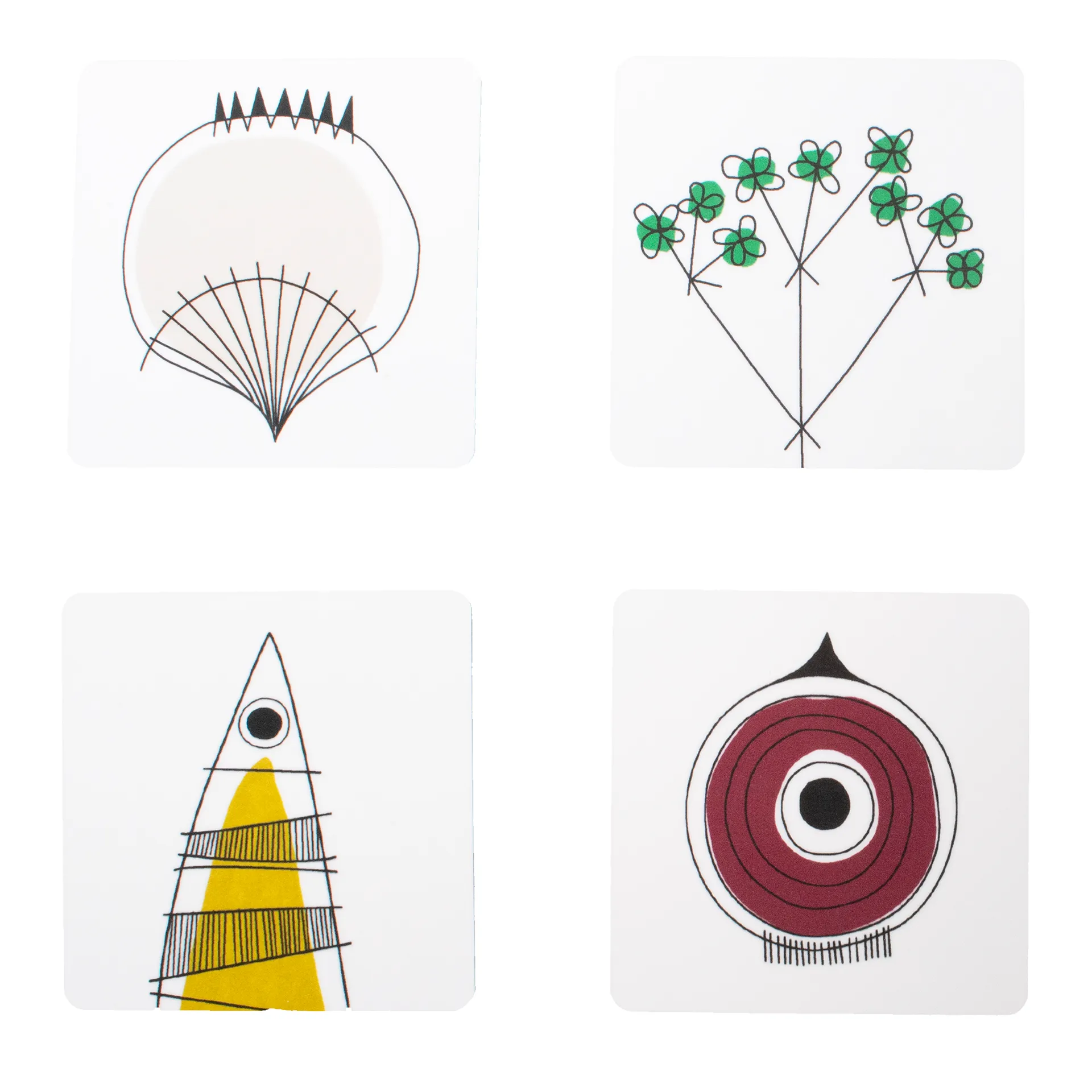 피크닉 유리 컵받침, Blue-multi Almedahls | 알메달스