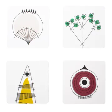 피크닉 유리 컵받침 - Blue-multi - Almedahls | 알메달스