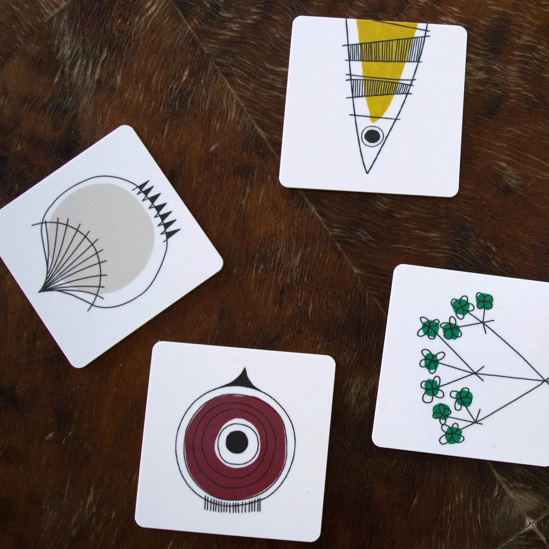 피크닉 유리 컵받침, Blue-multi Almedahls | 알메달스