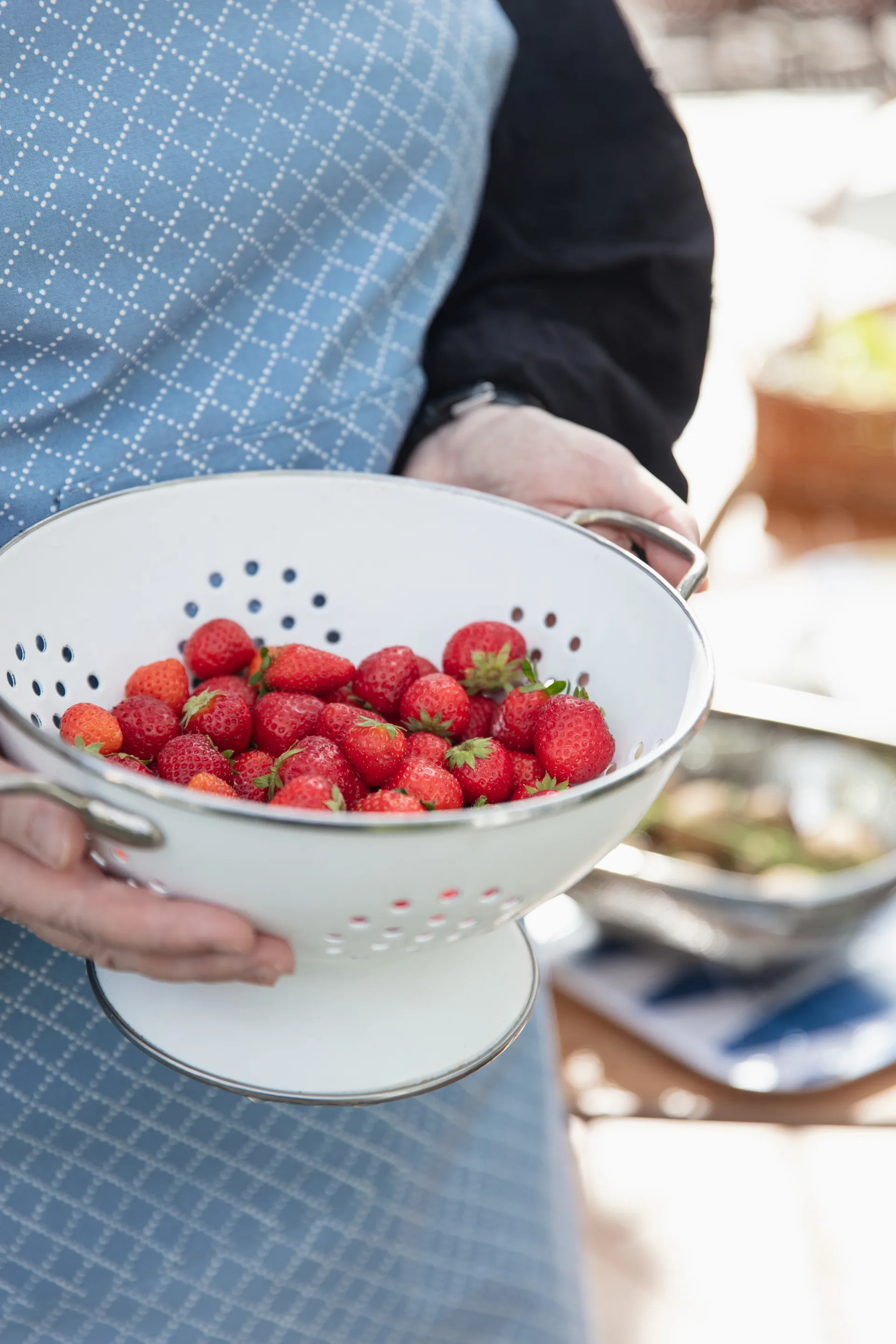 폴카 도트 앞치마, Blue Almedahls | 알메달스