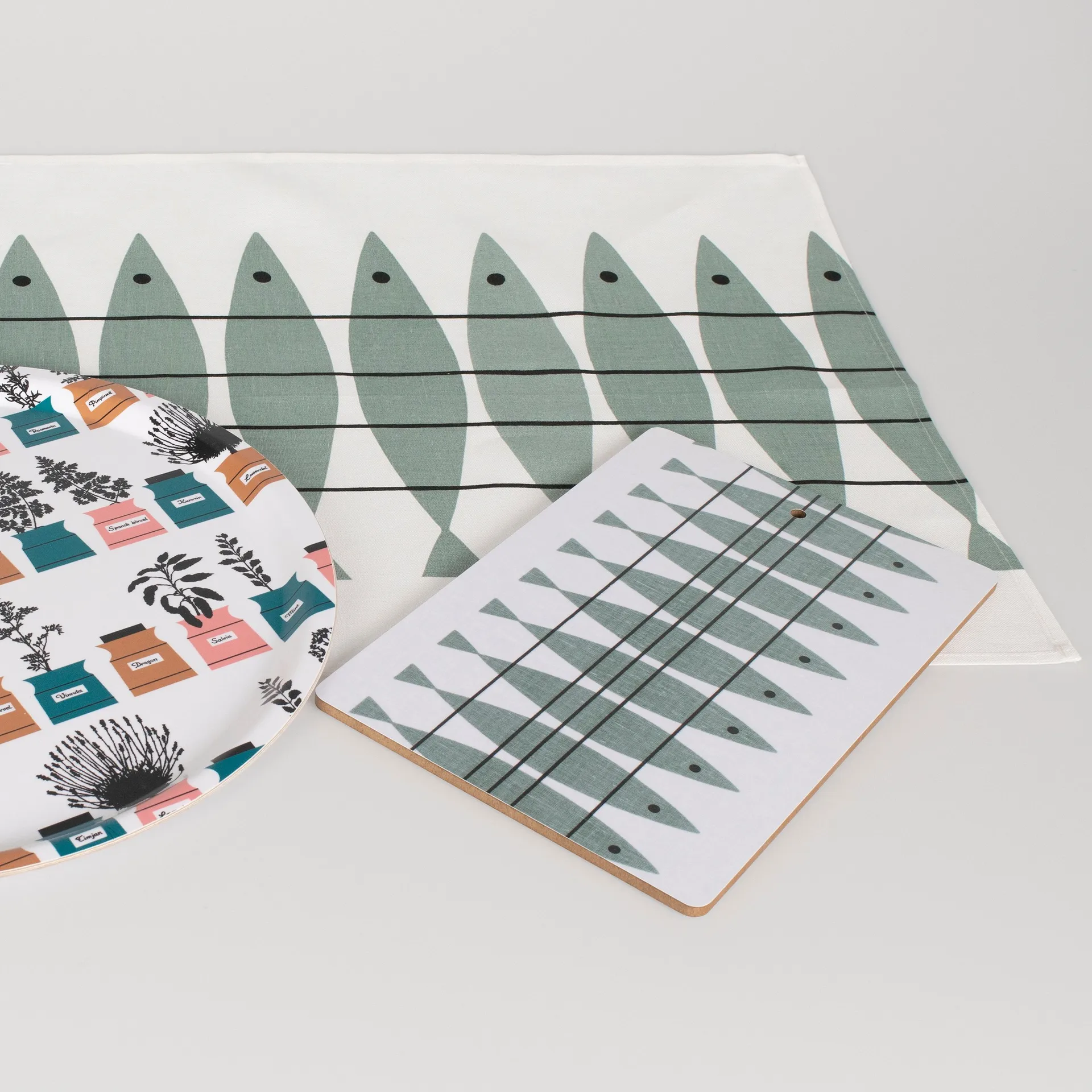 청어 주방타올, Green-grey Almedahls | 알메달스