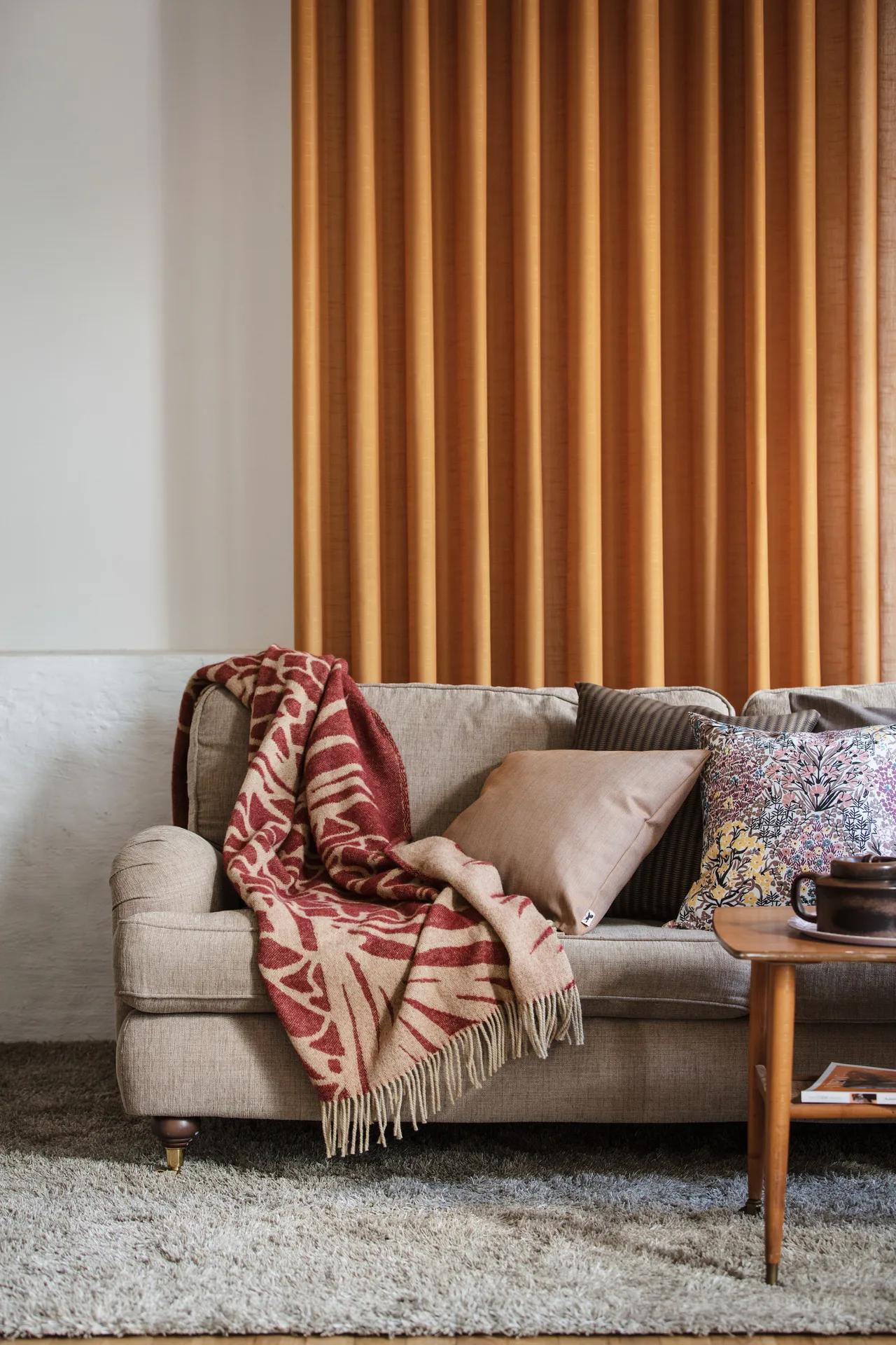 Kotteri 스로우 130x170 cm, Wine red-beige Almedahls | 알메달스