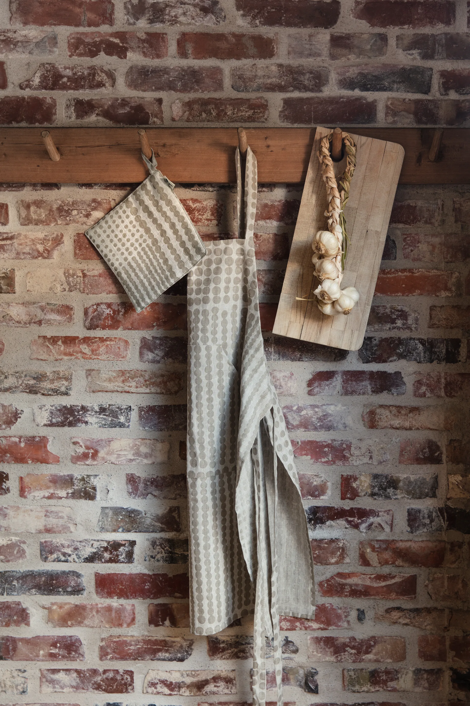 폴카도트 앞치마, Natural-taupe Almedahls | 알메달스