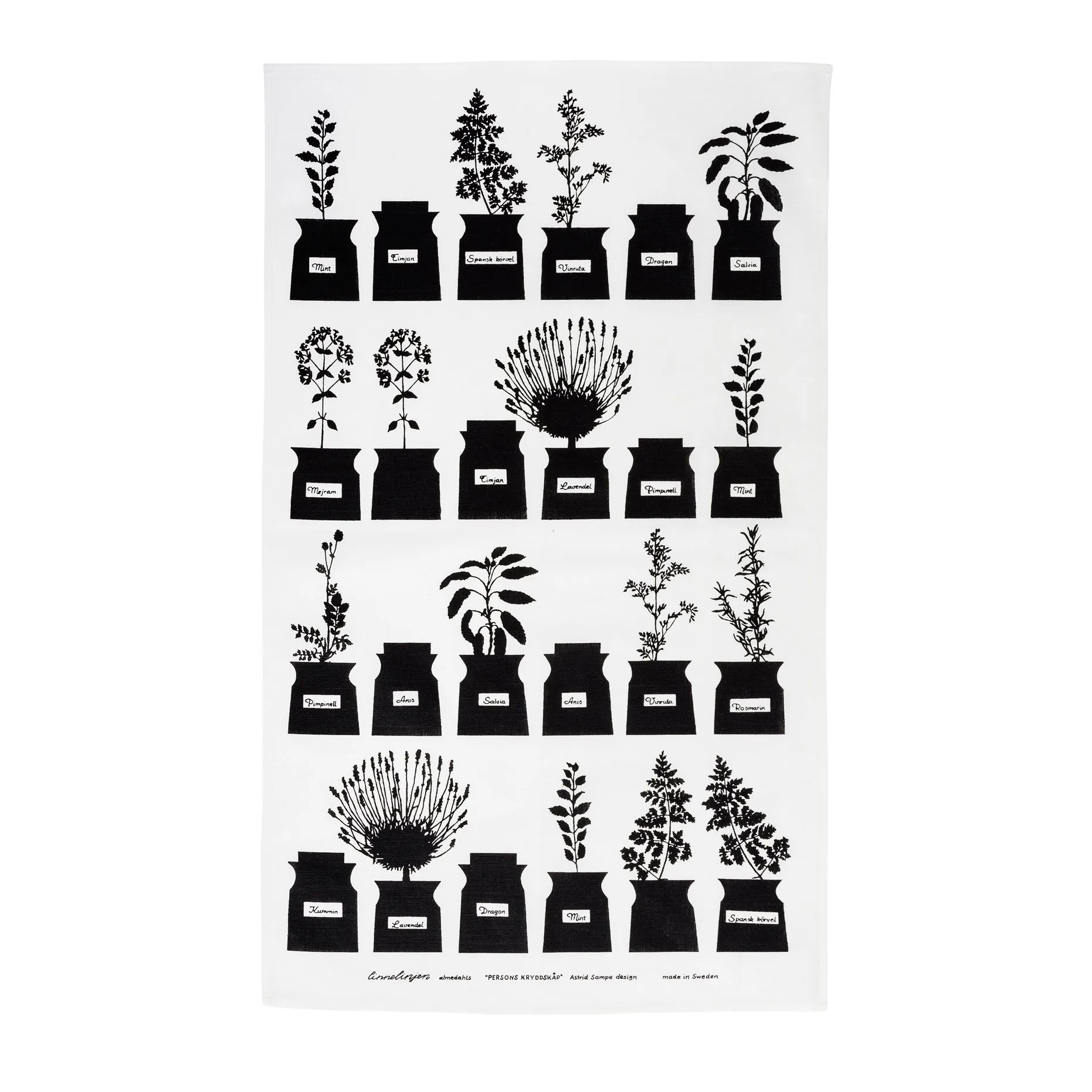 Persons kryddskåp 주방타올 블랙 에디션, 47x70 cm Almedahls | 알메달스
