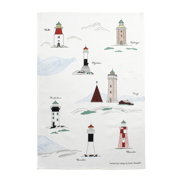 Swedish lighthouses 주방 타월 47x70 cm - White-multi - Almedahls | 알메달스