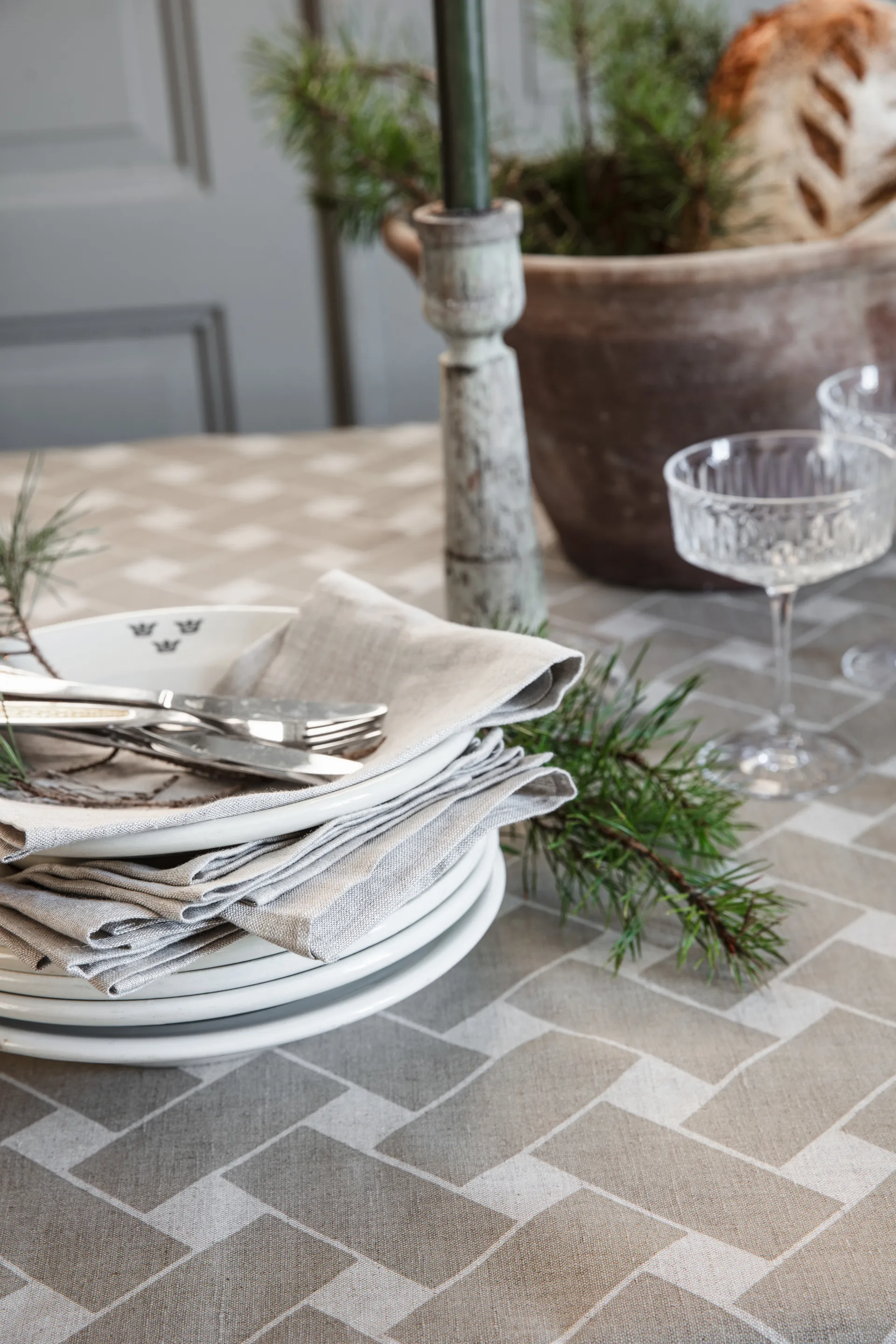 코르그 XL 식탁보 145x250cm, Nature taupe Almedahls | 알메달스