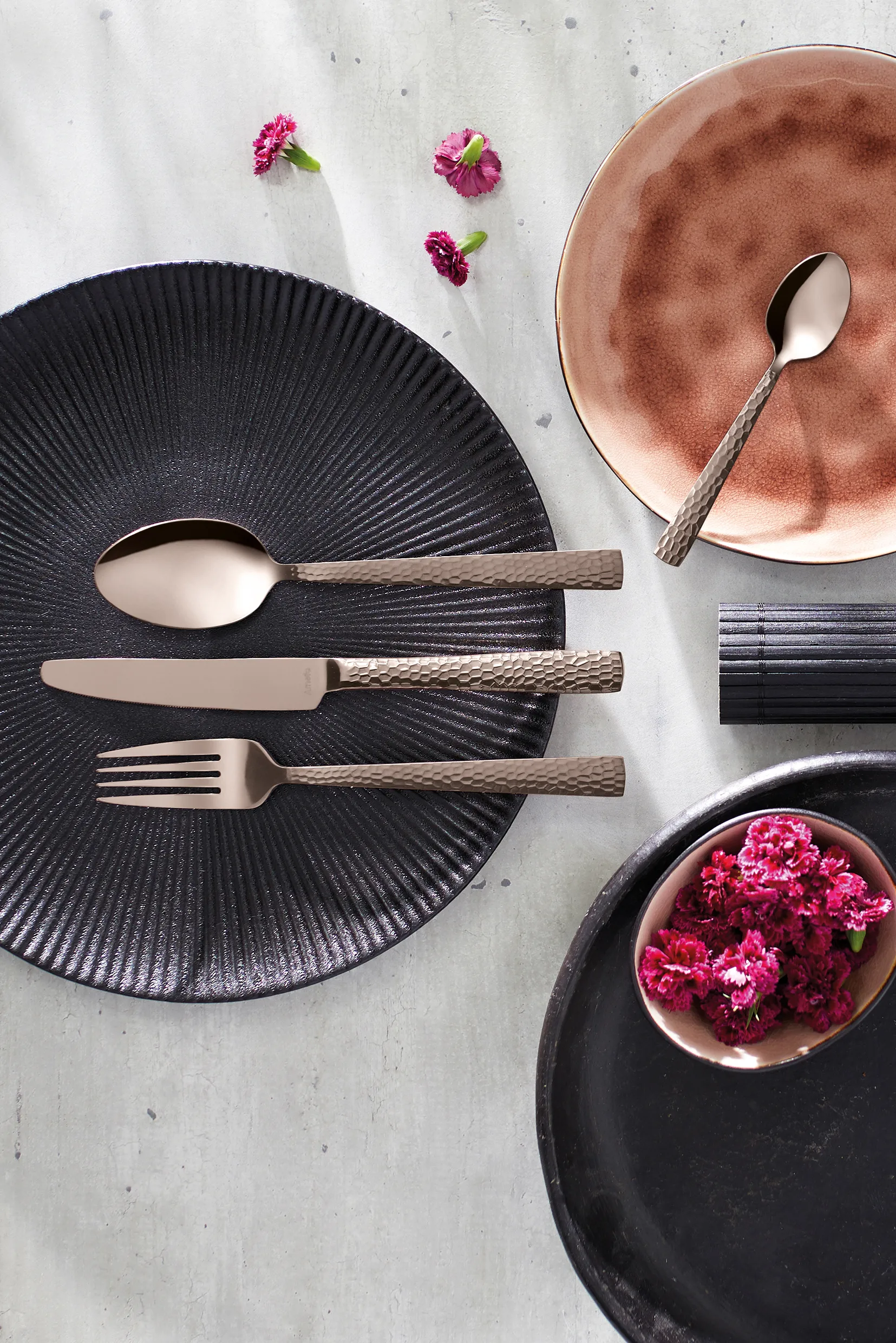 펠리시티 커트러리 24개 세트, Rose champagne Amefa