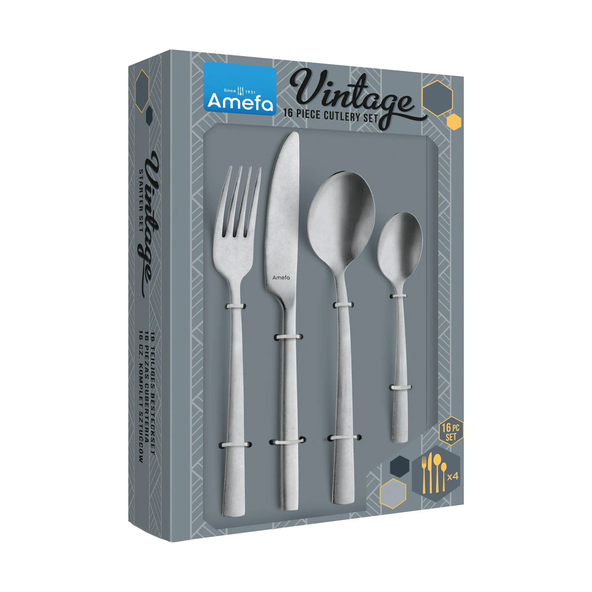 Manille Vintage 커트러리 세트 16 pieces, Stainless steel Amefa