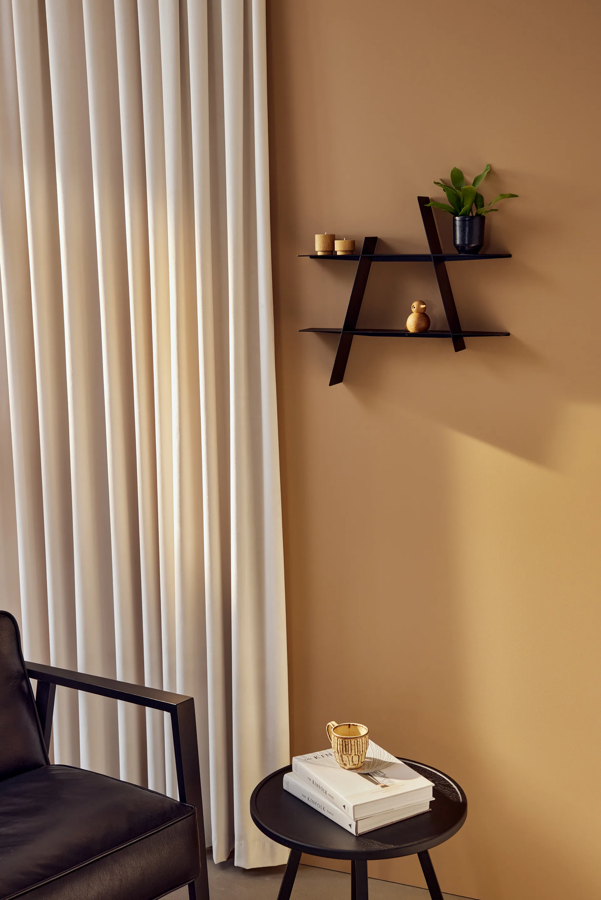 A-선반 벽 선반 미디움 52x9x46 cm, Black Andersen Furniture