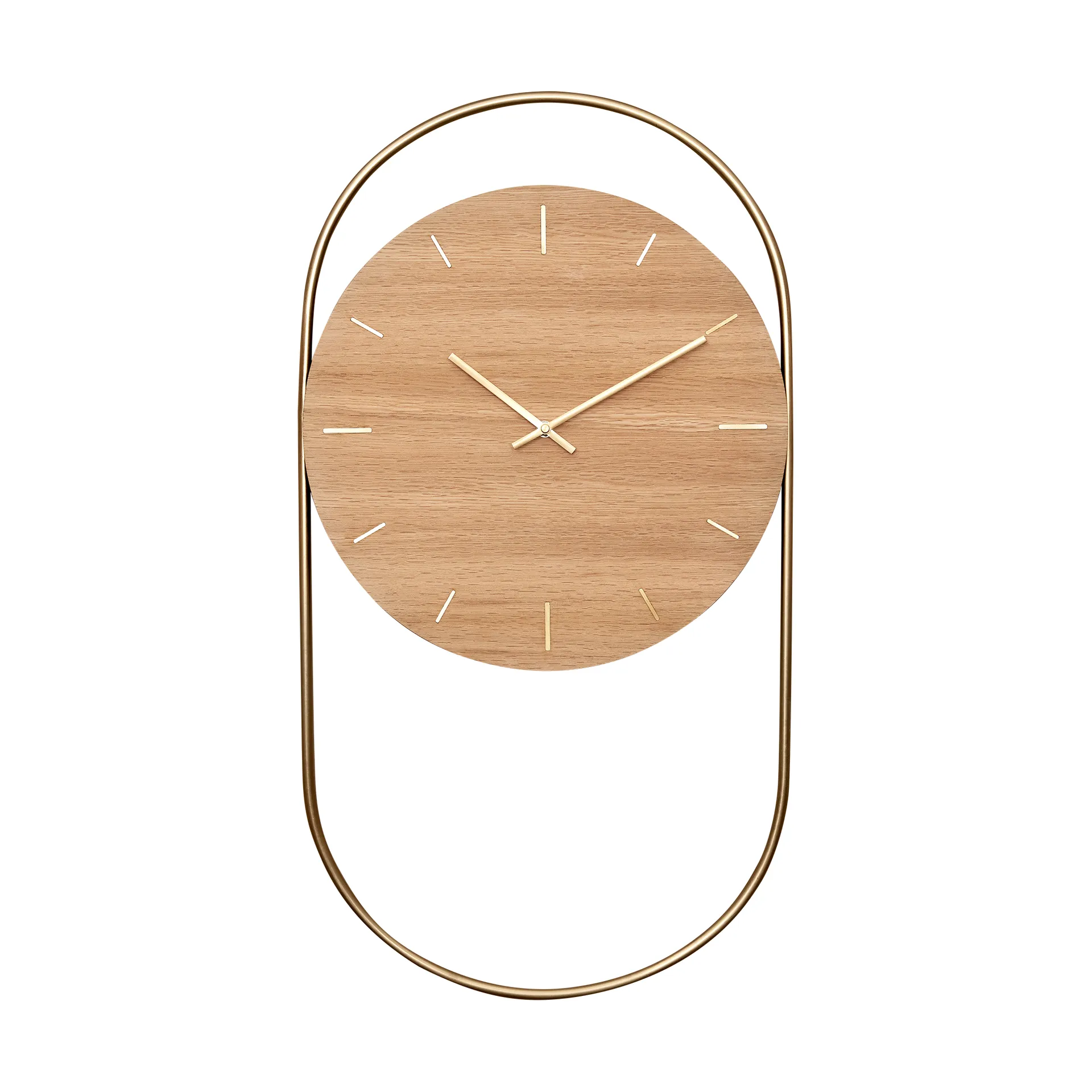 A-wall 벽 시계 41x76 cm, Oak-brass Andersen Furniture