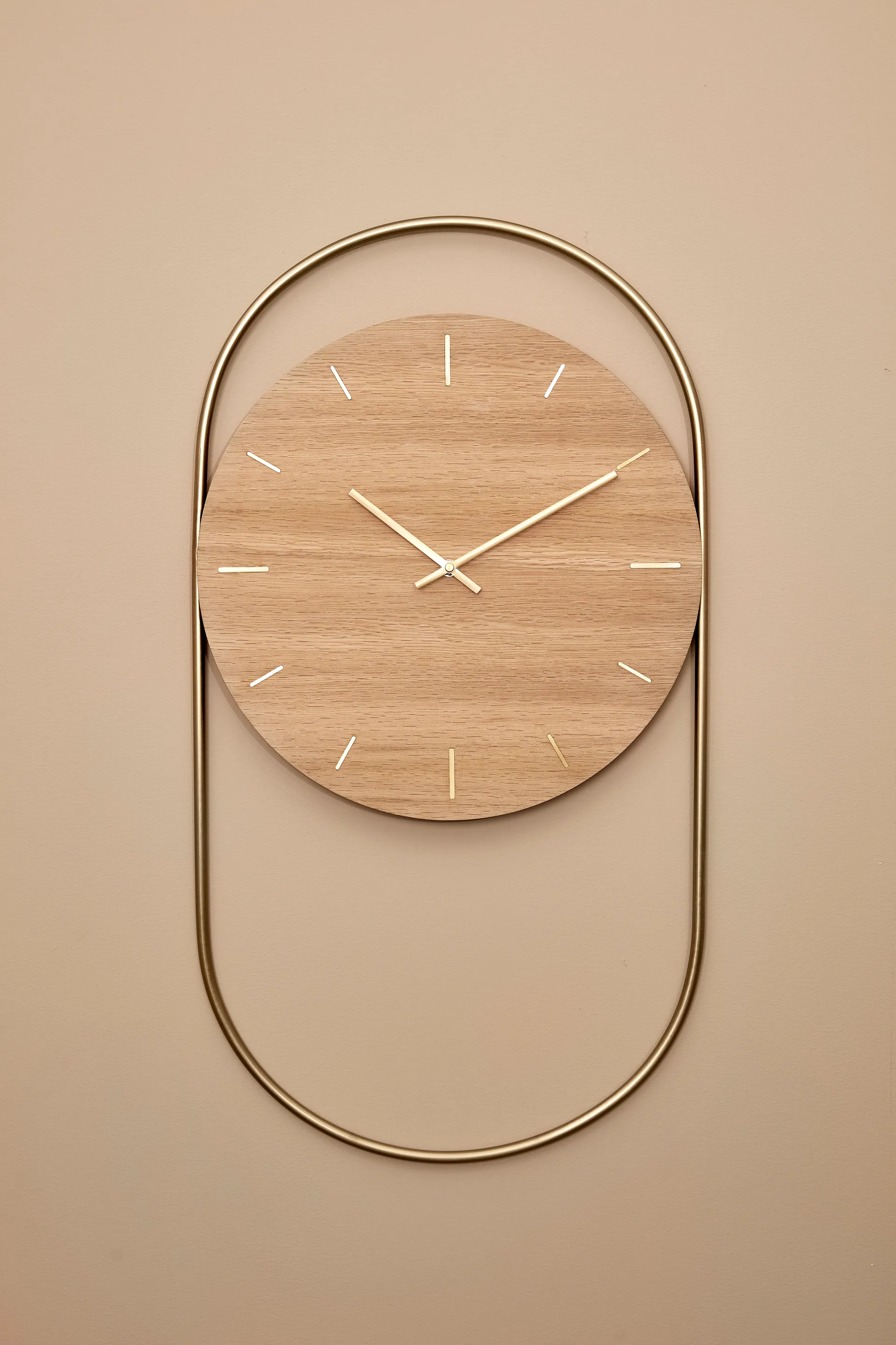 A-wall 벽 시계 41x76 cm, Oak-brass Andersen Furniture
