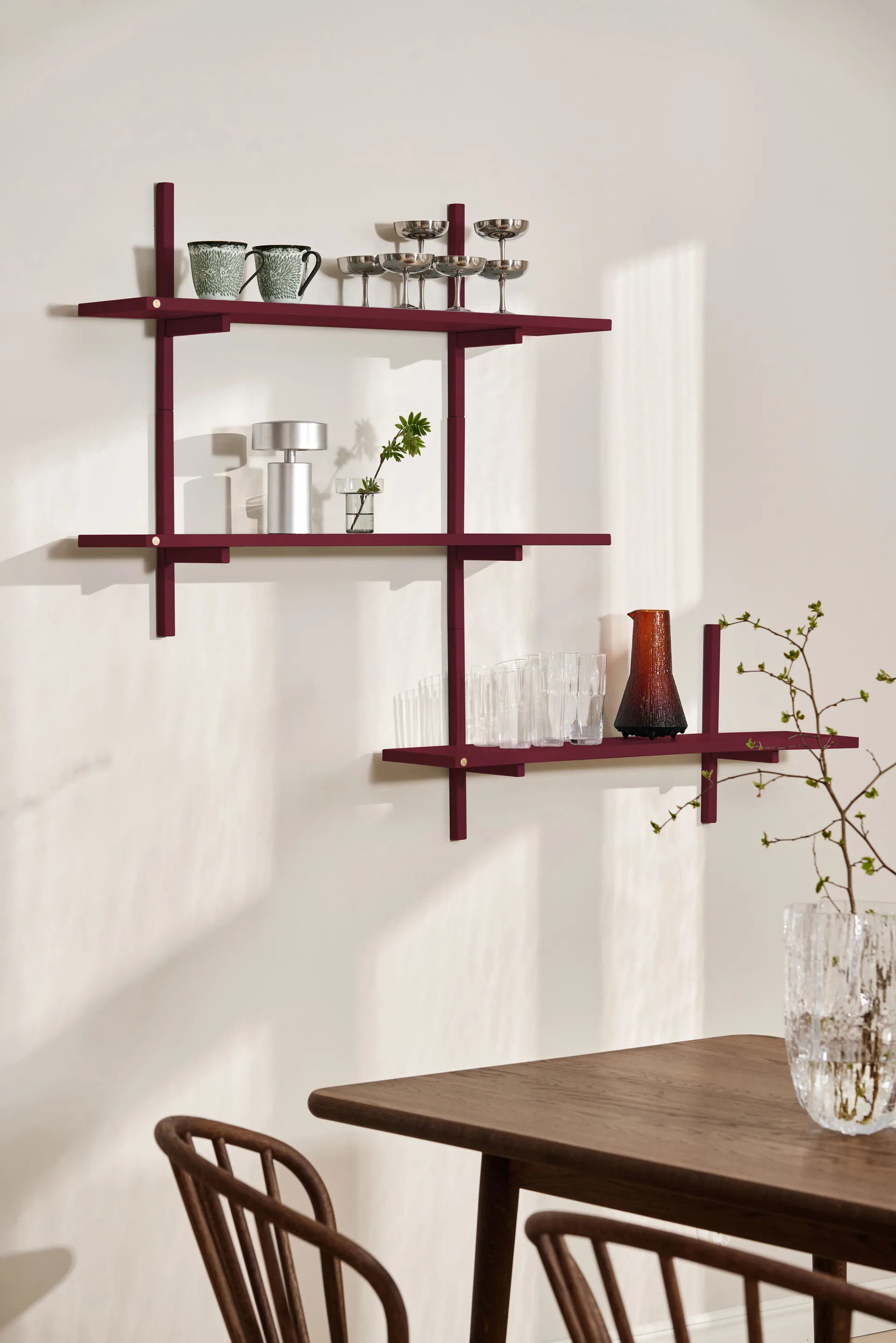 A-라이트 벽 선반 스페셜 에디션, Wine red 90x21x35 cm Andersen Furniture