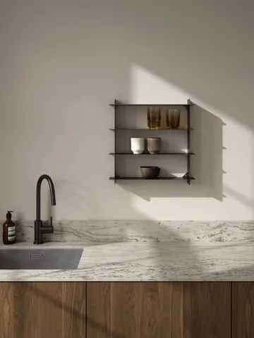 디비전 벽 선반 - Black steel, 45x45x10 cm - Andersen Furniture