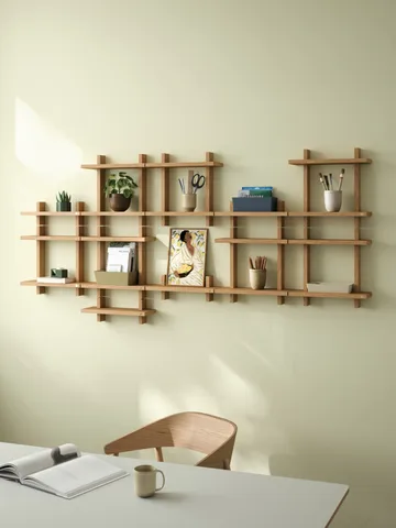 트리트 싱글 벽 선반 - Oiled Natural Oak, 34×12×11.2 cm - Andersen Furniture