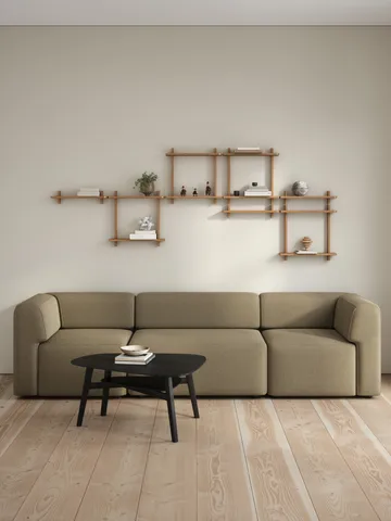 트리트 더블 벽 선반 - Oiled Natural Oak, 50x12x50 cm - Andersen Furniture