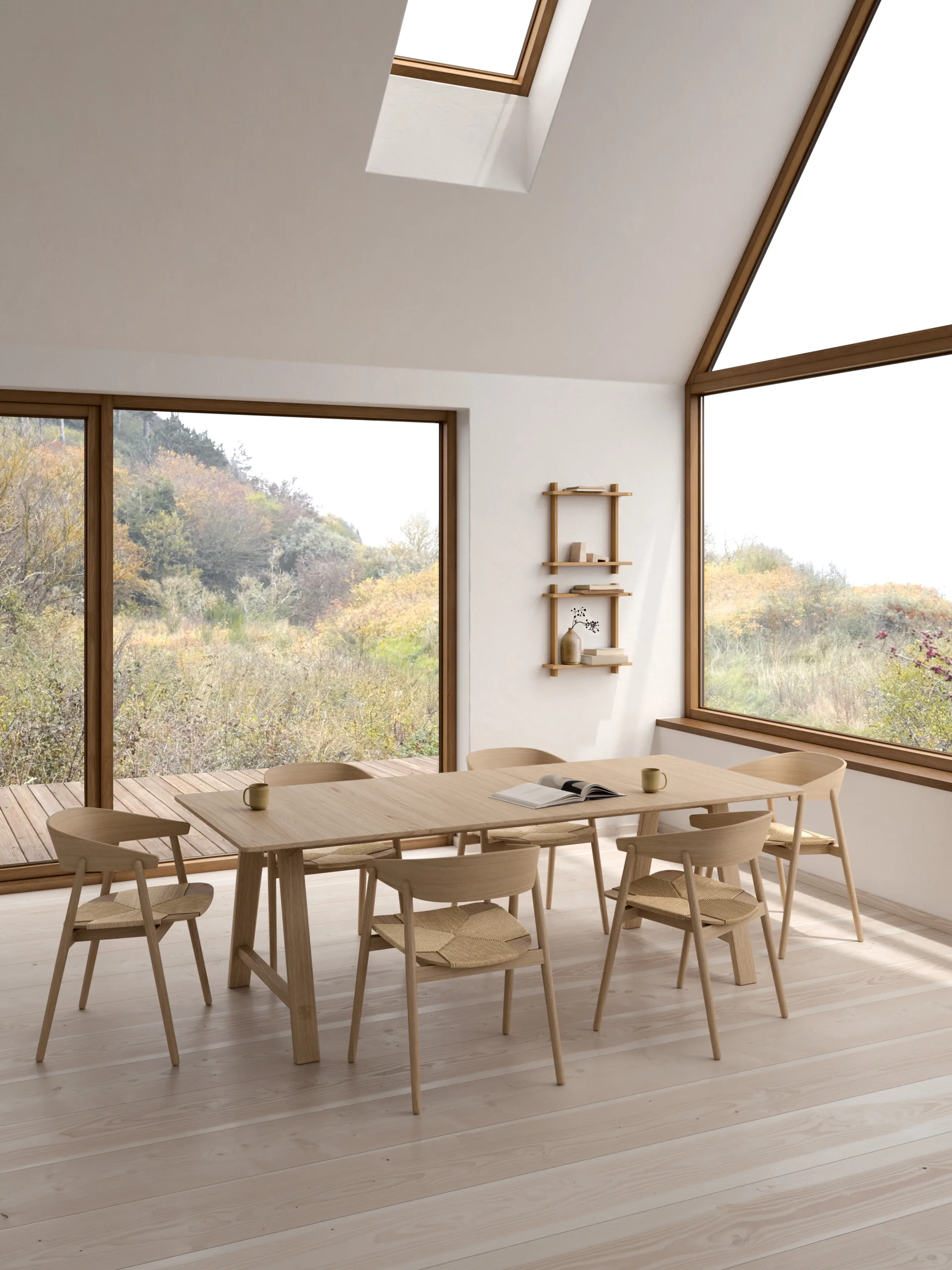 트리트 더블 벽 선반, Oiled Natural Oak, 50x12x50 cm Andersen Furniture