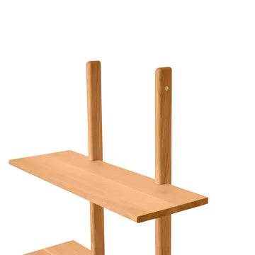 에센스 벽 선반 - Oiled Natural Oak, 70x25x140 cm - Andersen Furniture