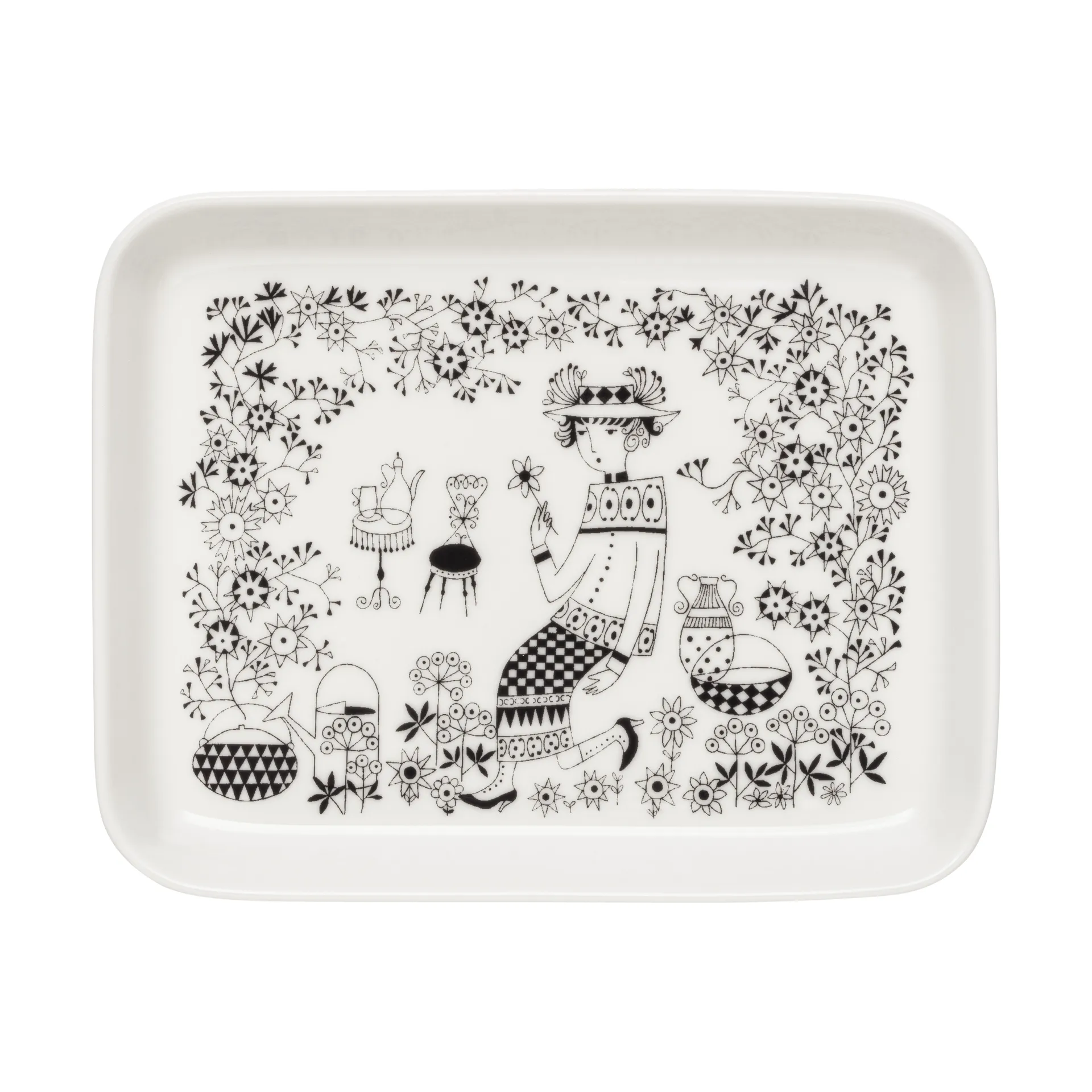에밀리아 플레이트 15x19 cm, Black-white Arabia | 아라비아핀란드