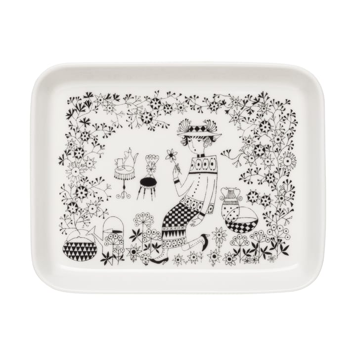에밀리아 플레이트 15x19 cm - Black-white - Arabia | 아라비아핀란드