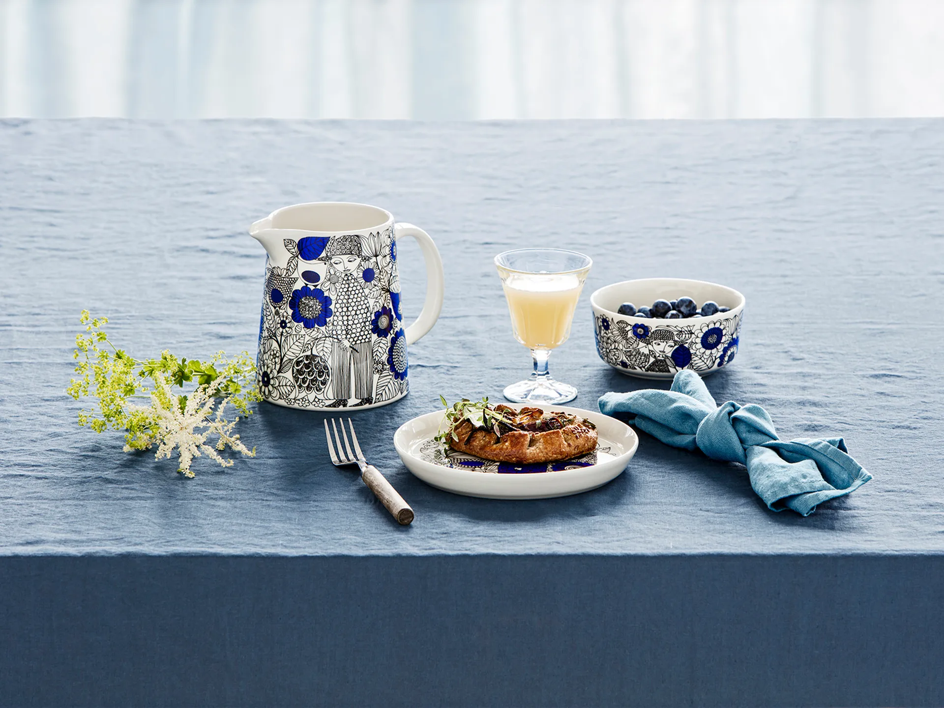 파스토랄리 30 cl 머그와 19 cm 접시 세트, Blue Arabia | 아라비아핀란드