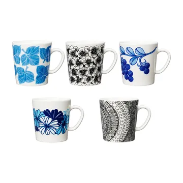 에스테리 토뮬라 아라비아 믹스 세트 머그 30 cl 5 pieces - Blue-black - Arabia | 아라비아핀란드