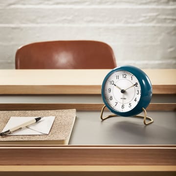 AJ 스테이션 아르네야콥센 탁상 시계 페트롤 블루 - petrol blue - Arne Jacobsen | 아르네야콥센 시계