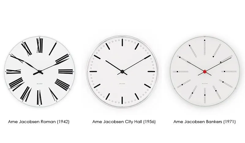 아르네야콥센 시티홀 벽시계, White, Ø29 cm Arne Jacobsen | 아르네야콥센 시계