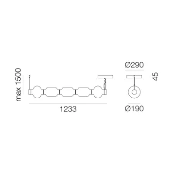 Alambicco horisontal pendel, appstyrd - Artemide | 아르떼미데