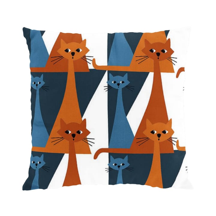 키티 쿠션 커버 47x47 cm - blue-orange - Arvidssons Textil | 아르빗손 텍스타일