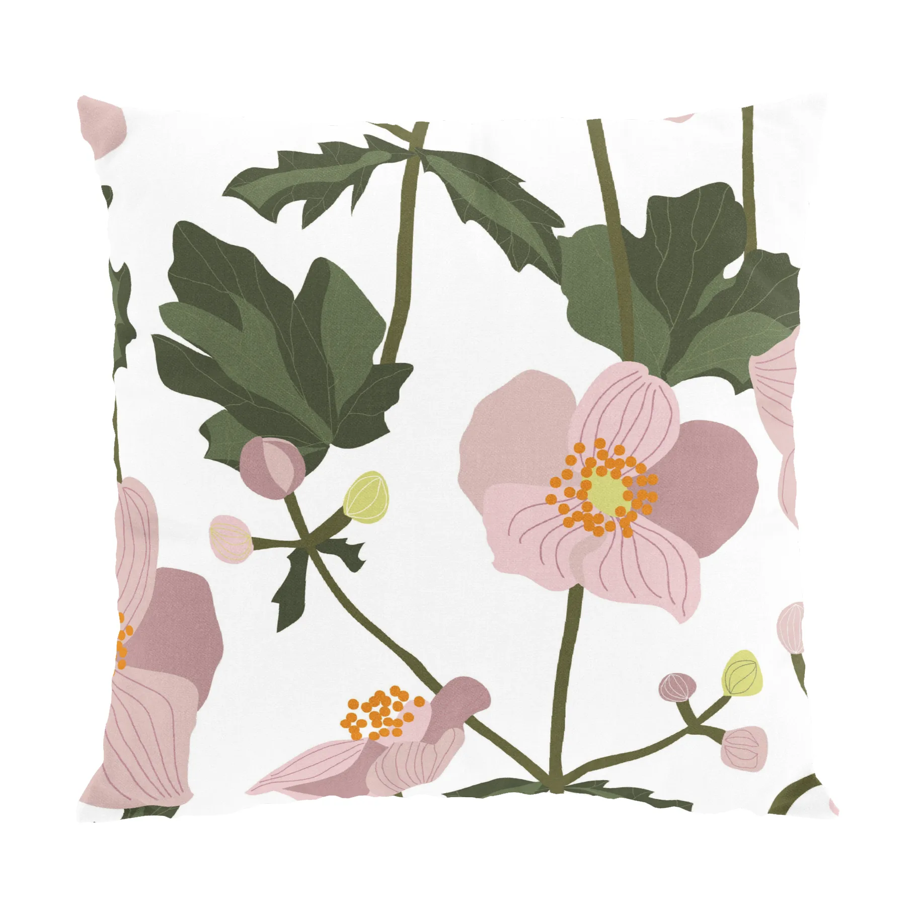 Anemon 쿠션 커버 47x47 cm, Pink Arvidssons Textil | 아르빗손 텍스타일