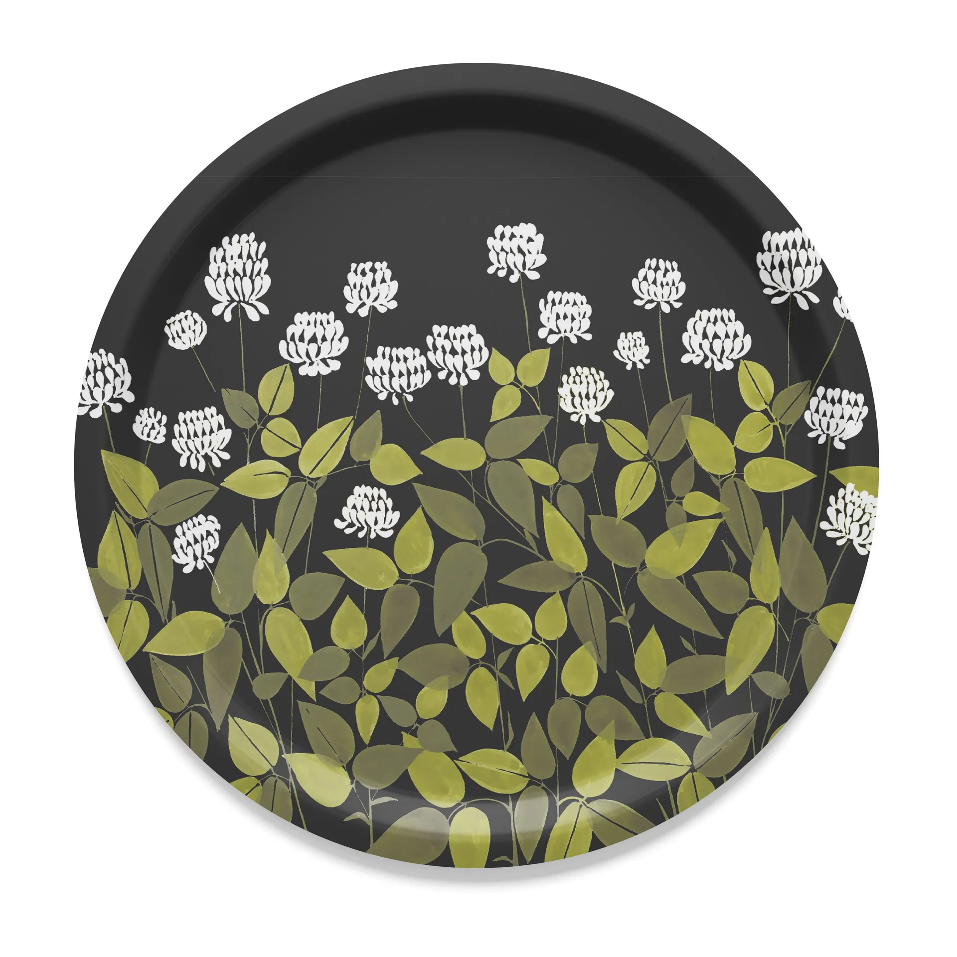 Ängsmark 트레이 Ø31 cm, Green-black Arvidssons Textil | 아르빗손 텍스타일